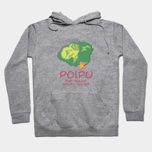 Poipu, the sunny south shore Hoodie by Verl